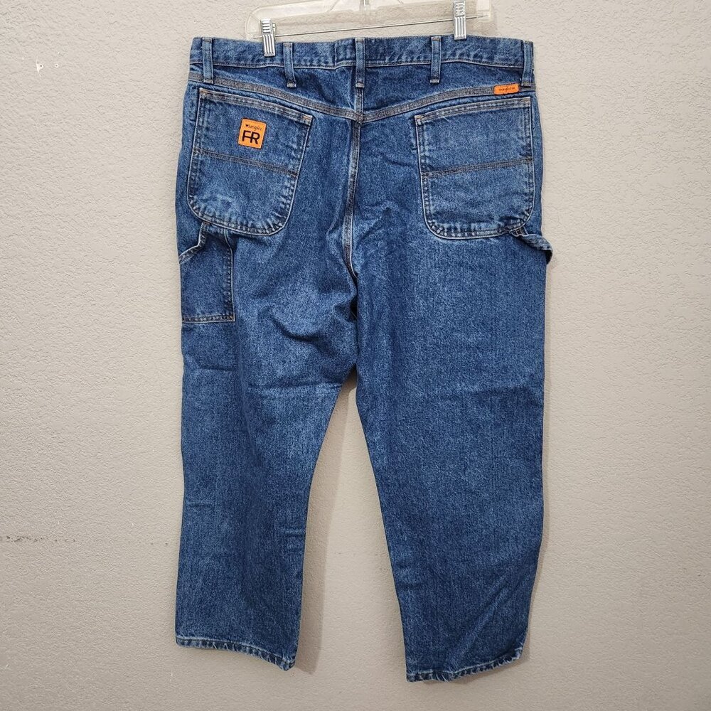 Wrangler FR Flame-Resistant Mens Relaxed Fit Denim Jeans 40x30 100% Cotton HRC2